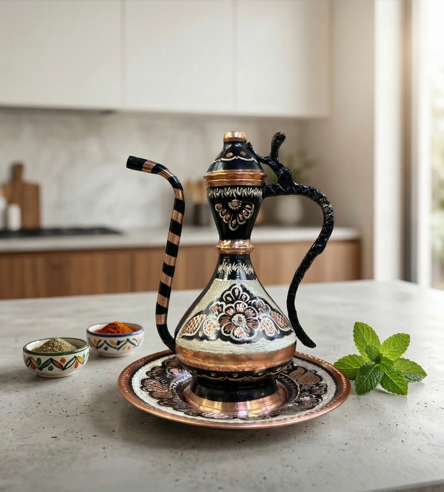 The Sultan's Hand-Engraved Copper Ibrik - Heritage Collection