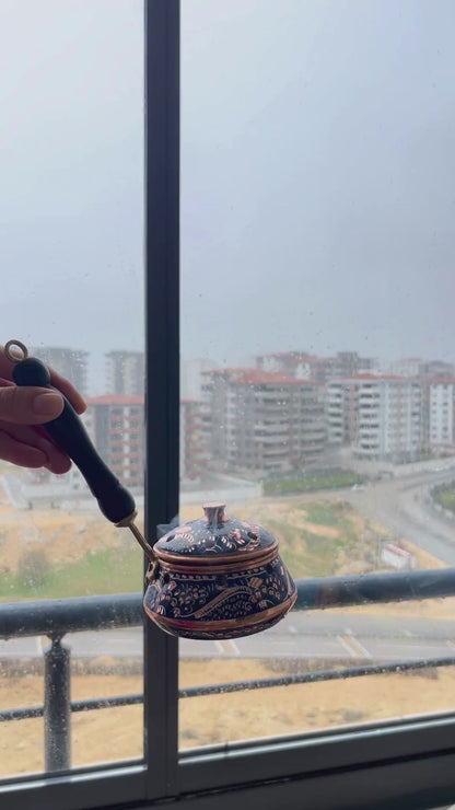 The Heritage Ritual Vessel: Hand-Hammered Antique Copper Incense Burner